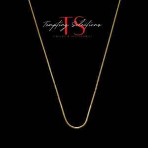 Thin Gold Snake Round 1mm E4ab